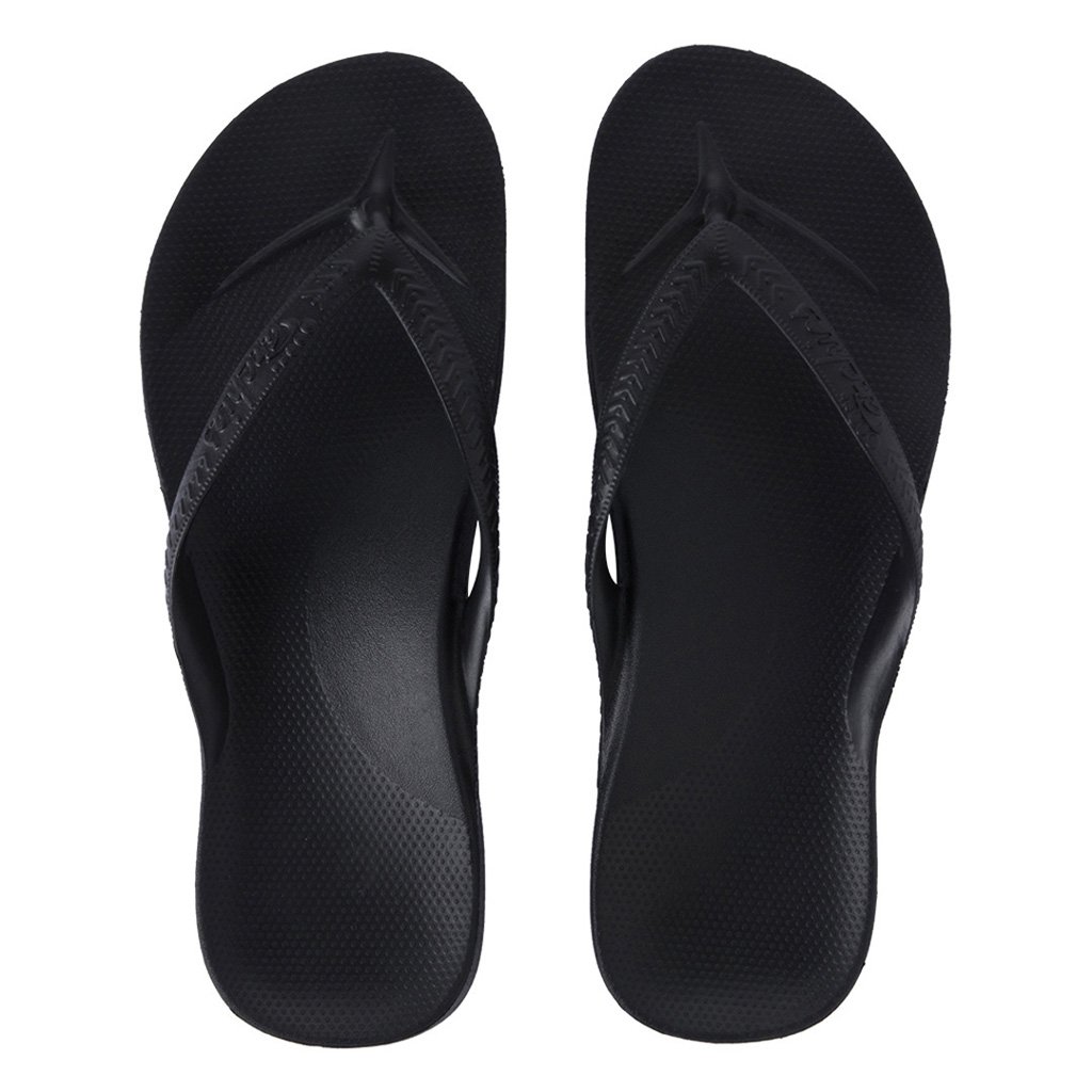 Archies - Arch Support Thongs (BLACK) - Holistic Foot Clinic