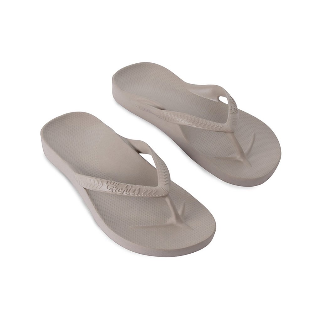 Archies Taupe Thong Toe Post Molded Arch Support Flip Flops Size