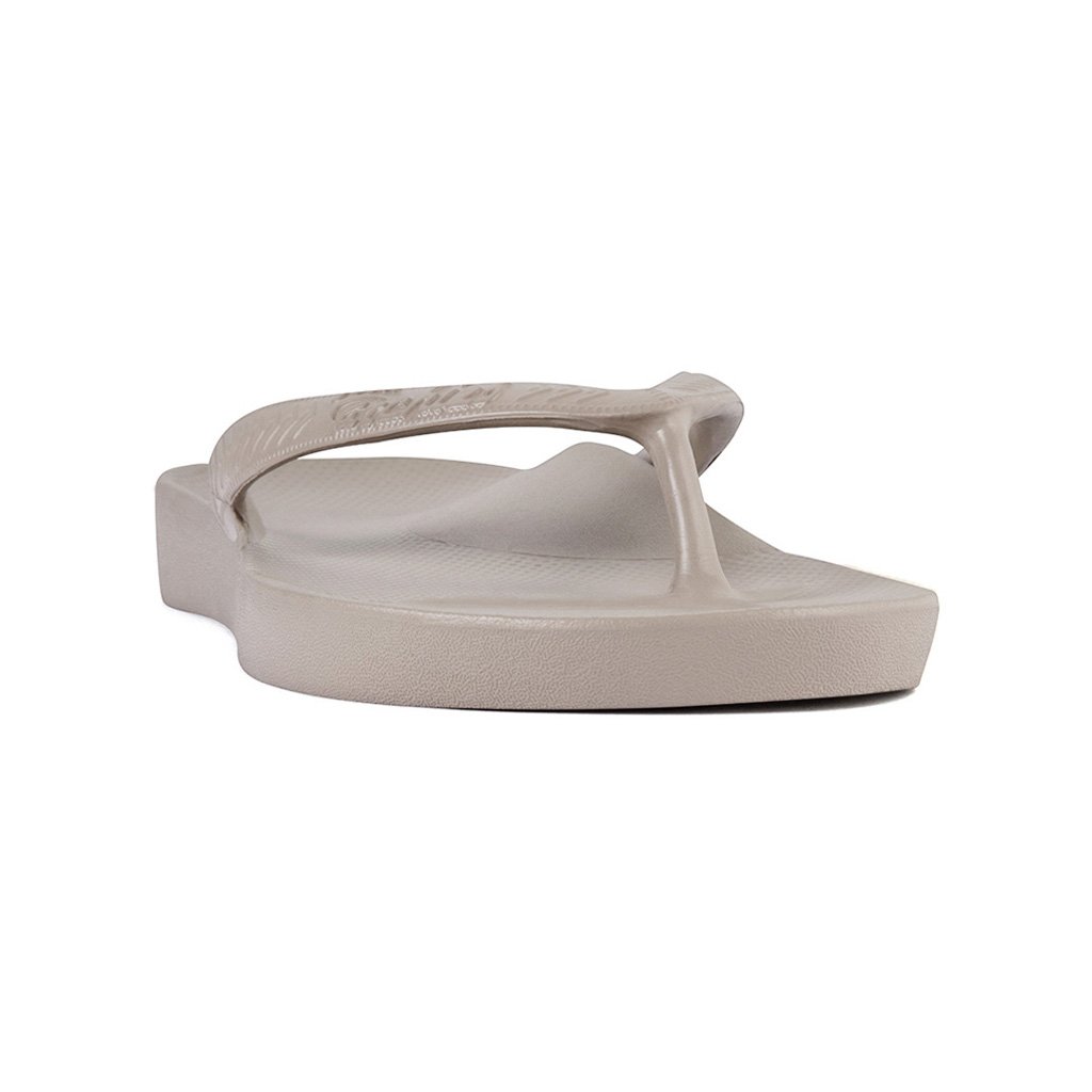 Arch Support Thongs - Crystal - Taupe – Archies Footwear