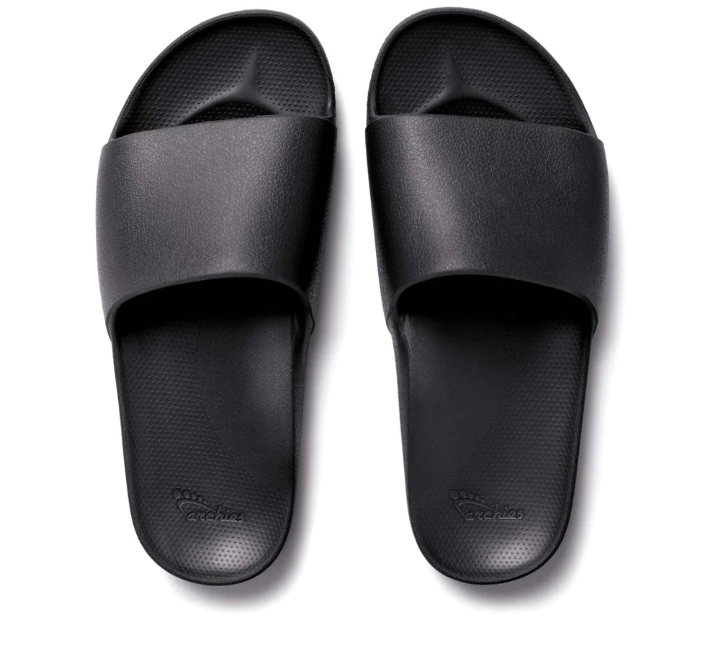 Archies - Arch Support Slides (BLACK) - Holistic Foot Clinic